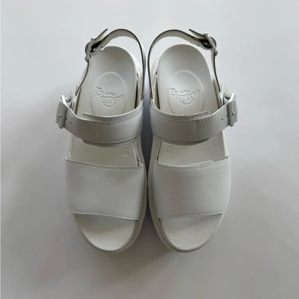 Dr. Martens White Platform Sandals